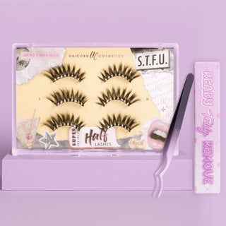S.T.F.U. Super Pre-Glued Half Strip Lash Starter Kit - Unicorn Cosmetics