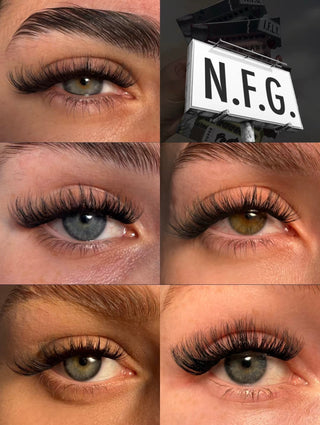 N.F.G. Super Pre-Glued Party Lashes + Tweezer Duo