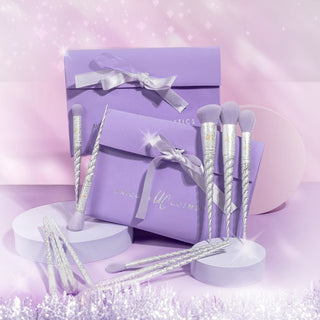 12 Piece Lilac Platinum Brush Set - Unicorn Cosmetics