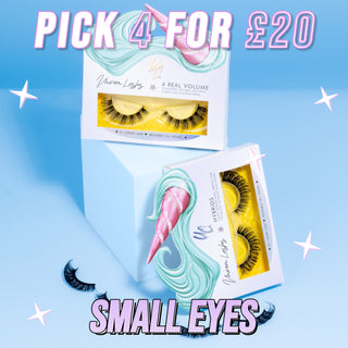 PICK 4 LASHES SMALL EYES - Unicorn Cosmetics