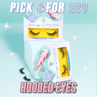 PICK 4 LASHES HOODED EYES - Unicorn Cosmetics